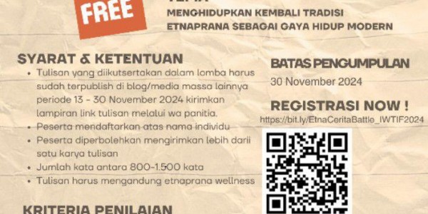 Lomba Etna Cerita Battle, Menangkan Hadiah hingga Rp 3 Juta dan Voucher Spa Wellness