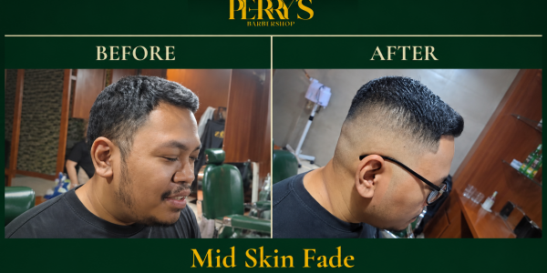 Bikin Penampilan Rapi, Coba Mid Skin Fade Hairstyle di Perrys Barbershop